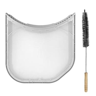 Imagem de ADQ56656403 Filtro de fiapos para secadora compatível com LG WashTowers Armadilha de tela de fiapos com escova de fiapos de ventilação - sem vedação de feltro