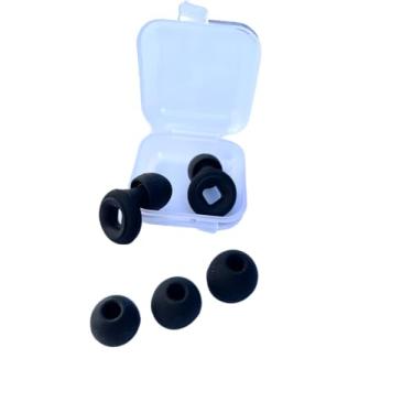 Imagem de Protetor Auricular e Tampão de Silicone para Ouvido: Ideal para Dormir, Natação e Abafador Auditivo de Ruído (preto, Tamanho único)