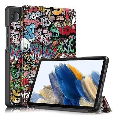 Imagem de Yiernuo Capa para tablet Samsung Galaxy Tab A9 de 8,7 polegadas 2023 SM-X110/X115/X117, capa fina e leve para tablet Galaxy Tab A9, grafite