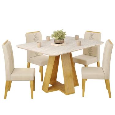 Imagem de Mesa Jantar Kiara E 4 Cadeiras Yasmin DJ MOVEIS