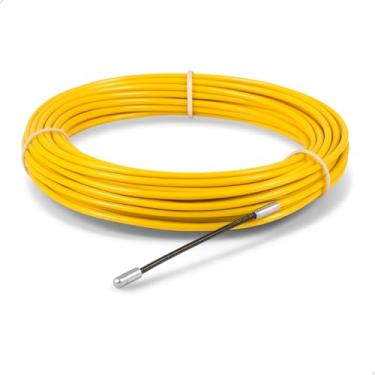 Imagem de Passa Fio com Alma de Aço 10 Metros 4mm com Revestimento PVC para Instalações Elétricas com resistencia e flexibilidade