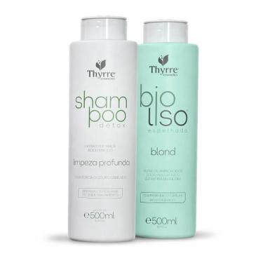 Imagem de Escova progressiva bio liso espelhado - thyrre cosmétics shampoo + ati