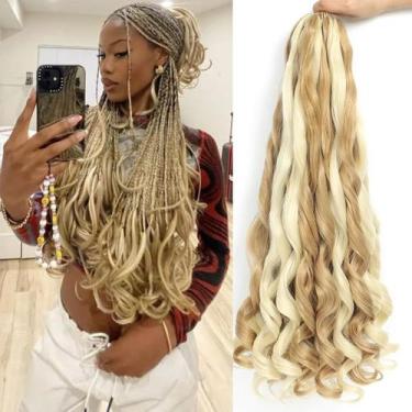 Imagem de Cabelo sintético francês encaracolado, Conrora, 24 polegadas, 8 pacote