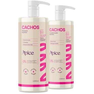 Imagem de Kit Apice Cachos Nutritivo Novo Shampoo 1L Condicionador 1L