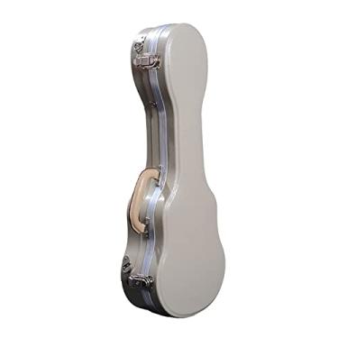 Imagem de Estojo de ukulele pequeno ABS de 53 cm, capa rígida, anticolisão e à prova de choque, capa de viagem simples pode ser verificada
