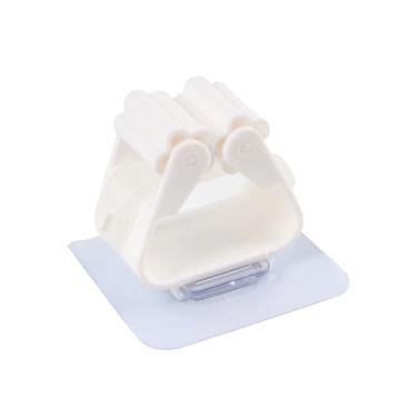 Imagem de Suporte Organizador Para Vassouras E Rodos - NãO Precisa Furar A Parede, Com Adesivo Forte, Suporte Para Mop E EsfregãO,(Branco,6 pcs)