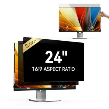 Imagem de Tela de privacidade para laptop de 24 polegadas, protetor de tela removível com filtro de aspecto 16:9 para laptop de 61 cm, antiespiamento