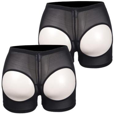 Imagem de Calcinha de renda acolchoada feminina para levantar o bumbum e modelad