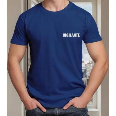 Imagem de Camiseta Camisa Adulto Feminina Masculina Algodão Uniforme Vigilante V