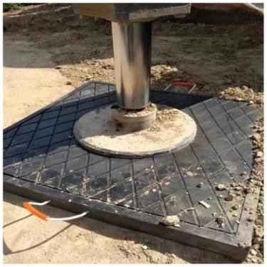 Imagem de Almofada estabilizador de polietileno, 1 peça, almofada de grua leve com alça, ajuda a impedir que os estabilizadores hidráulicos e Kack se virem ou escorreguem (30 x 30 * 4 cm)