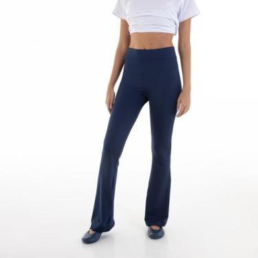 Imagem de Kit com 3 Calça Bailarina Flare Feminina em Suplex com Elastano, Cintu