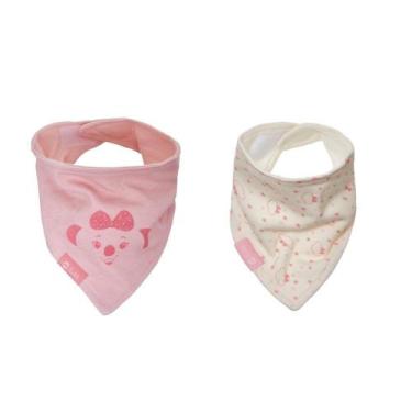 Imagem de Kit Babador Bandana Lilica Ripilica Rosa e Bege - Marisol