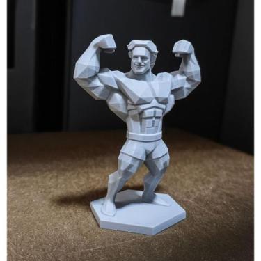 Imagem de Decoração Estátua Mr Olympia Fisicultorista Academia - Branco - Cria 3