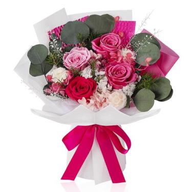 Imagem de Buquê de flores preservadas Perfectione Roses 4 rosas mistas