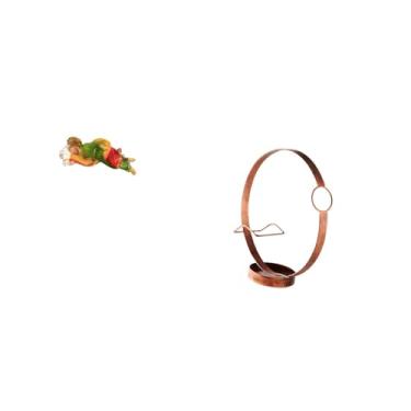 Imagem de Fenteer Escultura de Resina Joseph, Suporte para Garrafa de Vinho, Decoração de Mesa, Organizador de Metal, Estátua de Joseph Dormindo, Prateleira de Mesa, Es