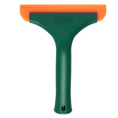 Imagem de Generic Rodo de chuveiro com lâmina de água automática de 15 cm de comprimento com alça antiderrapante para limpador de janela de para-brisa, porta de vidro, verde escuro