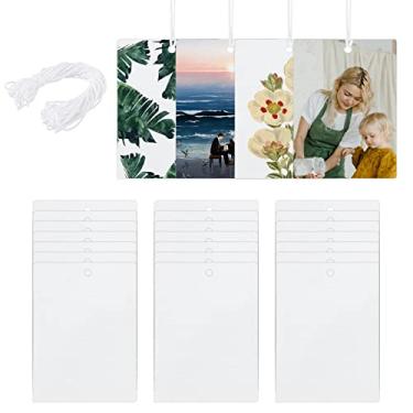 Imagem de MAIKESUB 25 peças de ambientador de sublimação retângulo folhas em branco perfumadas para carro folhas penduradas perfumadas de feltro aromatizador de ar branco folhas perfumadas com sacos e corda elástica para uso e decoração do interior do carro