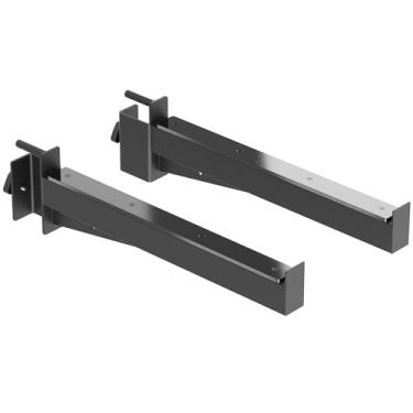 Imagem de Synergee Braços de segurança para racks elétricos e agachamento 3x3, cabe em racks com furos de 1,5 cm. Acessório de braço de segurança montado em rack para localização, supino e agachamento.
