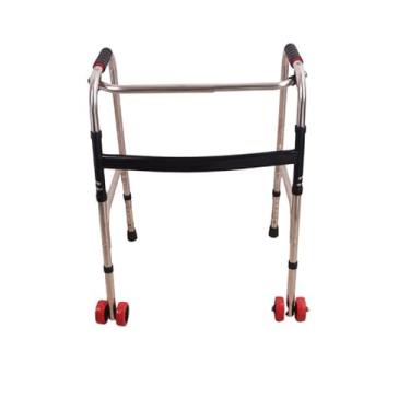 Imagem de Winner.med Andador Articulado Dobrável com Rodas, Ajustável em Altura, Estrutura em Alumínio, Suporte para Mobilidade