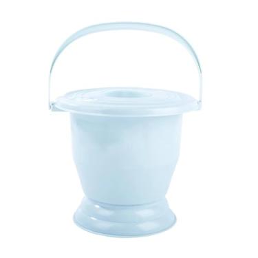Imagem de Kokiya Penico, mictório noturno, balde, cuspideira com tampa para mulheres, homens e crianças mais velhas, Azul