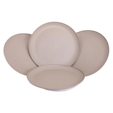 Imagem de Conjunto De Pratos Fundos, EmpilháVeis, Adequados Para Churrascos, Festas E Uso DiáRio(bege)