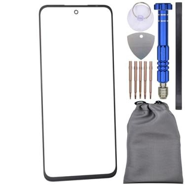 Imagem de Peça de reparo de tela de vidro com adesivo OCA para Xiaomi Redmi Note 13R 2406ERN9CC Preto