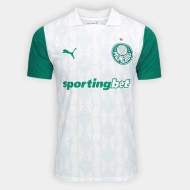 Imagem de Camisa Palmeiras II 2025 Torcedor Masculina Branco - Onnix, Branco, M