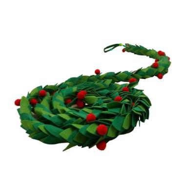 Imagem de CarpNettore Guirlanda Natalina de Feltro, Bandeirola de Folhas E Frutos Silvestres, Decoração de Parede Sazonal para a Casa.