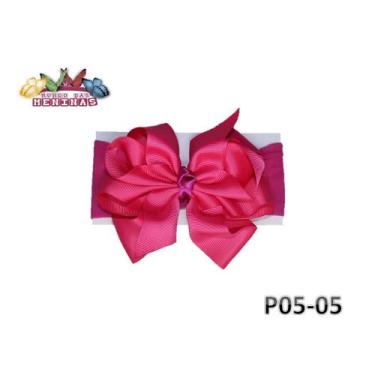 Imagem de 1 Faixa Cabelo Com Laço Infantil Bebê Meia De Seda Megalaço Boutique D