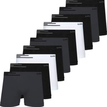Imagem de Kit 10 Cuecas Boxer Lupo Original Box Masculino Poliamida Sem Costura 