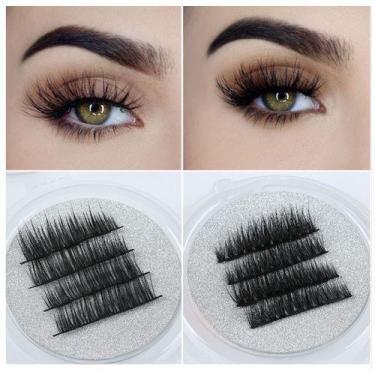 Imagem de Cílios Postiços Sem Cola Magnéticos 3 Imãs Olho Inteiro 1 Par ( 4 peça