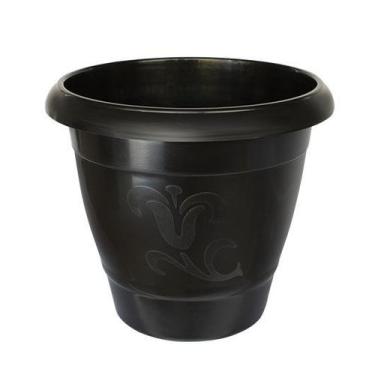 Imagem de Vaso de Plantas Plástico Jardineira Decorativa Redondo Preto - Arqplas