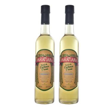 Imagem de Kit 2 Licor de Cachaça Creme Umburana Paratiense 500 ml Creme Sabores 