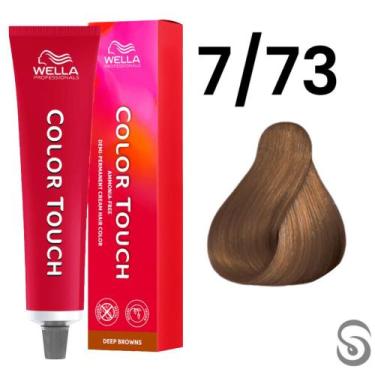 Imagem de Wella Color Touch Tonalizante 773 Louro Médio Marrom Dourado Deep Brow
