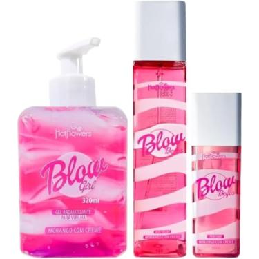 Imagem de Kit Blow Girl Beijos Completo - Gel hidratante + Body Splash + Perfume Blow Beijos Hot Flowers