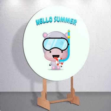 Imagem de Decoração infantil festa com painel redondo capa Animais Diversos Cute