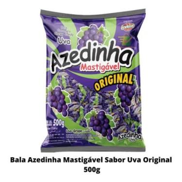 Imagem de Bala Mastigável Azedinha Uva Icekiss Pacote 500g - CORY