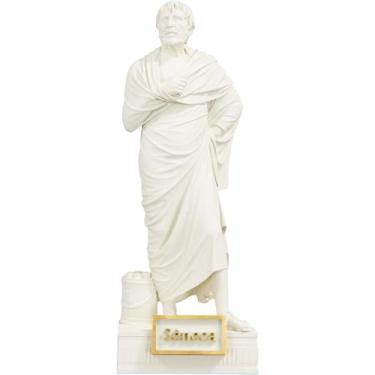 Imagem de Estátua Sêneca - Filósofo Romano do Estoicismo (Cor Mármore Dourado)