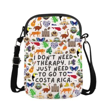 Imagem de WSNANG Costa Rica Gifts Costa Rica Symbols Souvenir Bolsa transversal Pura Vida Costa Rica presente de férias, Rica Cb, Moderno