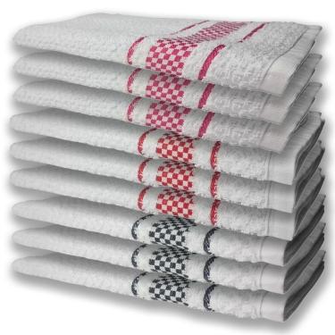 Imagem de 9 Panos De Prato Atoalhado Felpudo Premium Pr+vm+rs