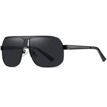 Imagem de Óculos De Sol Esportivo Masculino Condução Proteção Lente Polarizada Uv400 Preto