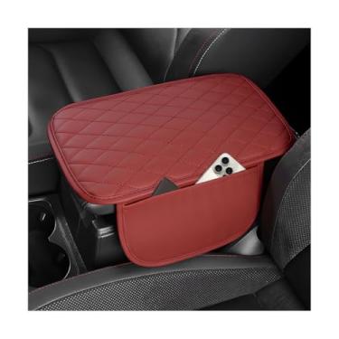 Imagem de NYTKL Capa de console central de carro, capa de apoio de braço central de couro PU com 2 bolsas de armazenamento, almofada protetora de console central confortável atualizada universal para a maioria