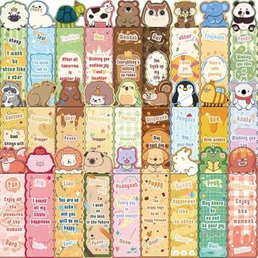 Imagem de Conjunto de 30 marcadores de livro de animais fofos com citações inspiradoras, adoráveis marcadores de papel estilo Kawaii, para material escolar, presentes de leitura motivacionais exclusivos para