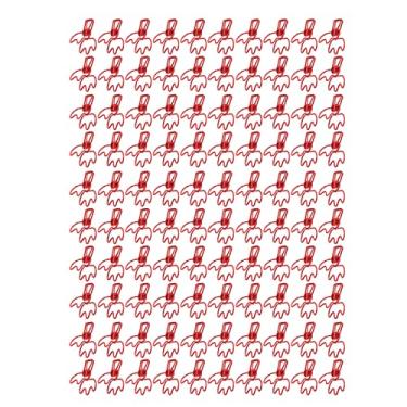 Imagem de Clipes de pasta de metal em forma de coroa oca braçadeiras de papel de cauda longa força de fixação forte para escritório escola casa documentos certificados ingressos roupas 100 (Vermelha)