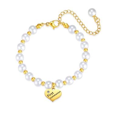 Imagem de DVAVA Pulseira de madrinha de madrinha, padrinho, afilhada, presentes de batismo, primeira comunhão, presentes de aniversário para meninas afilhadas, Medium, Cobre, Zircônia cúbica