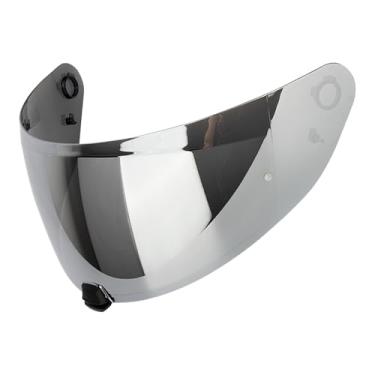 Imagem de The Helmet Shop Viseira de substituição espelhada prateada HJ-31 Shield para capacetes de motocicleta i10 e i70 (espelho prateado)