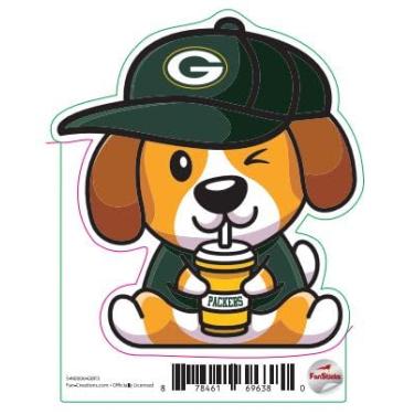 Imagem de Adesivo de cachorro anime NFL Green Bay Packers 7,6 cm