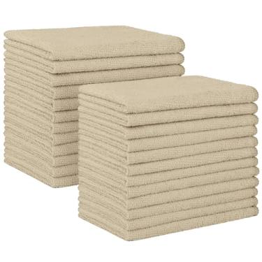 Imagem de HOMEXCEL Pano de limpeza de microfibra marrom, pacote com 24 panos de limpeza absorventes, sem fiapos, toalhas de limpeza sem riscos para carro, cozinha, casa, 30 x 28 cm