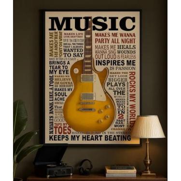 Imagem de Quadro Canvas Rock Guitarra Music- - Quadros On-Line