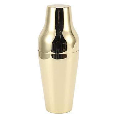 Imagem de Coqueteleira de aço inoxidável, misturador de martini, coqueteleira para festas, acampamento, piqueniques, resistente e seguro para lava-louças, material de aço inoxidável 304 e (cor dourada luxuosa)